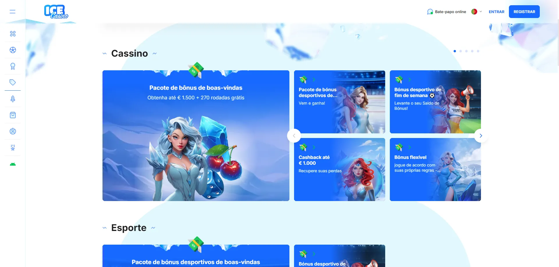 ice casino bonus de boas-vindas até BRL 9.000 mais rodadas grátis